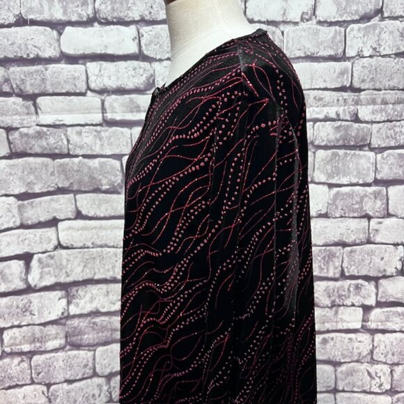 Notions Black & White Cardigan W/ Attached Tank Size 1X - Picture 4 of 8